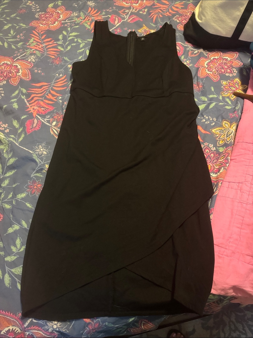 Torrid Women's Black Sleeveless faux Wrap-Front Dress